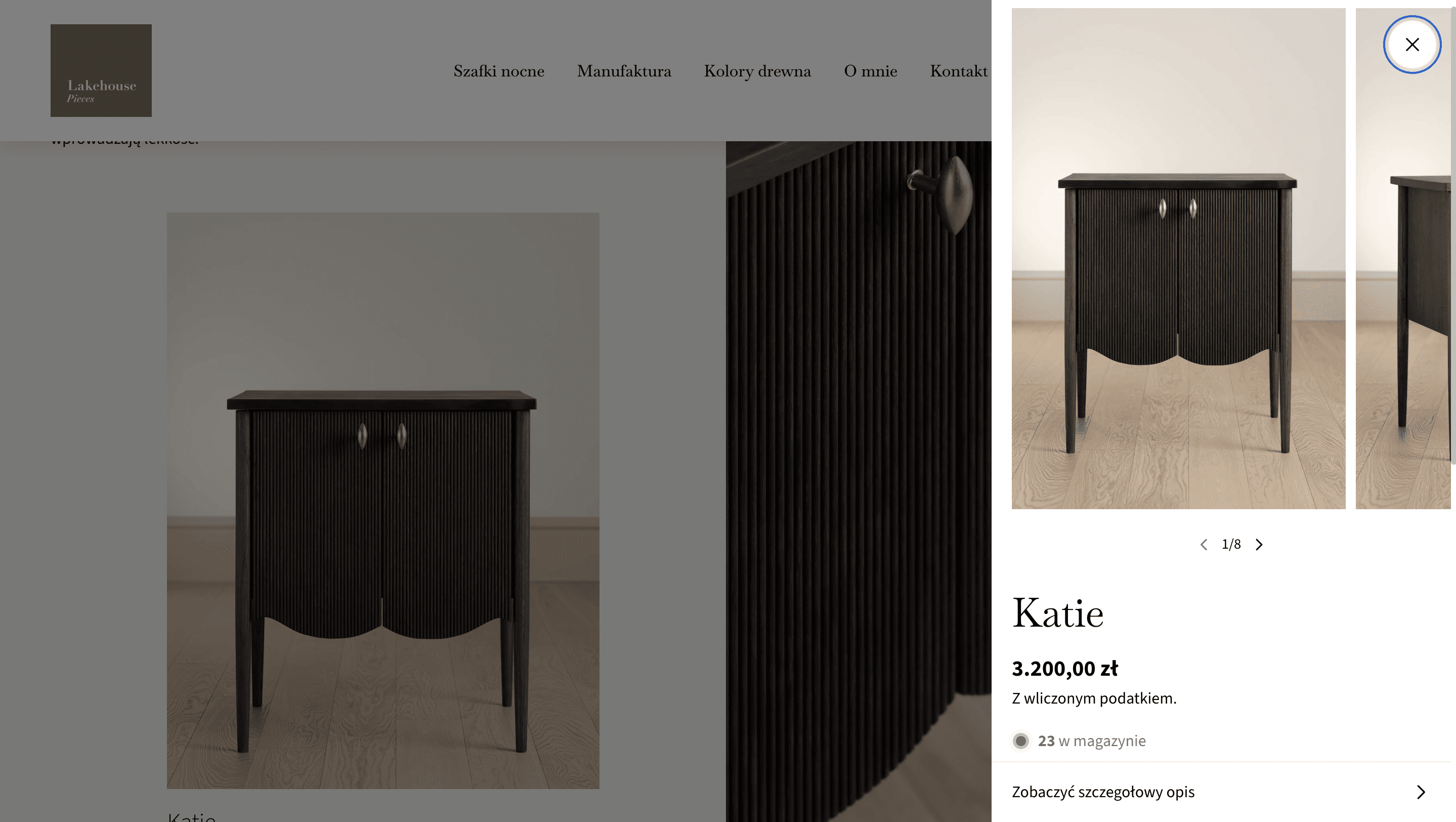 Kolory drewna section - wood type subpage linking for informed purchase decisions