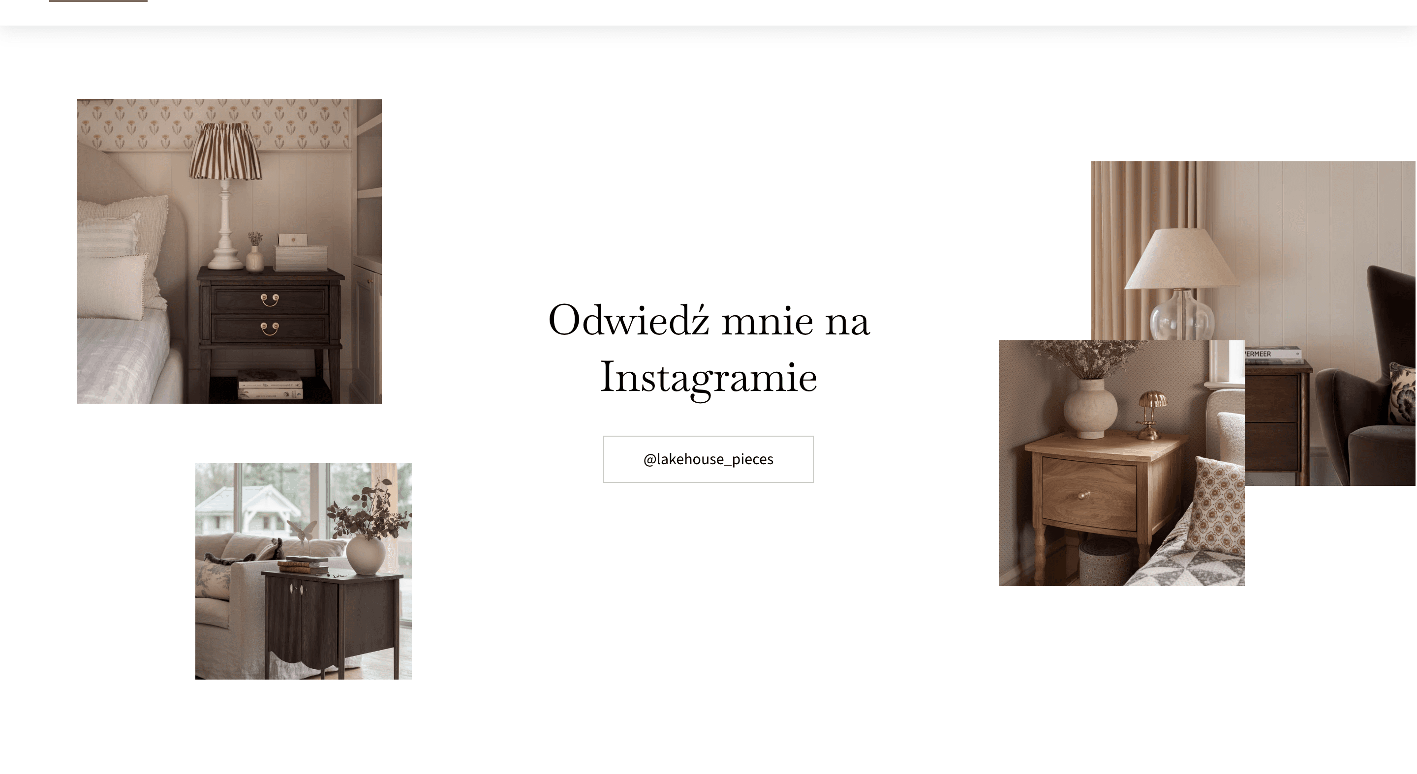 Instagram link section - expanding brand reach beyond the store