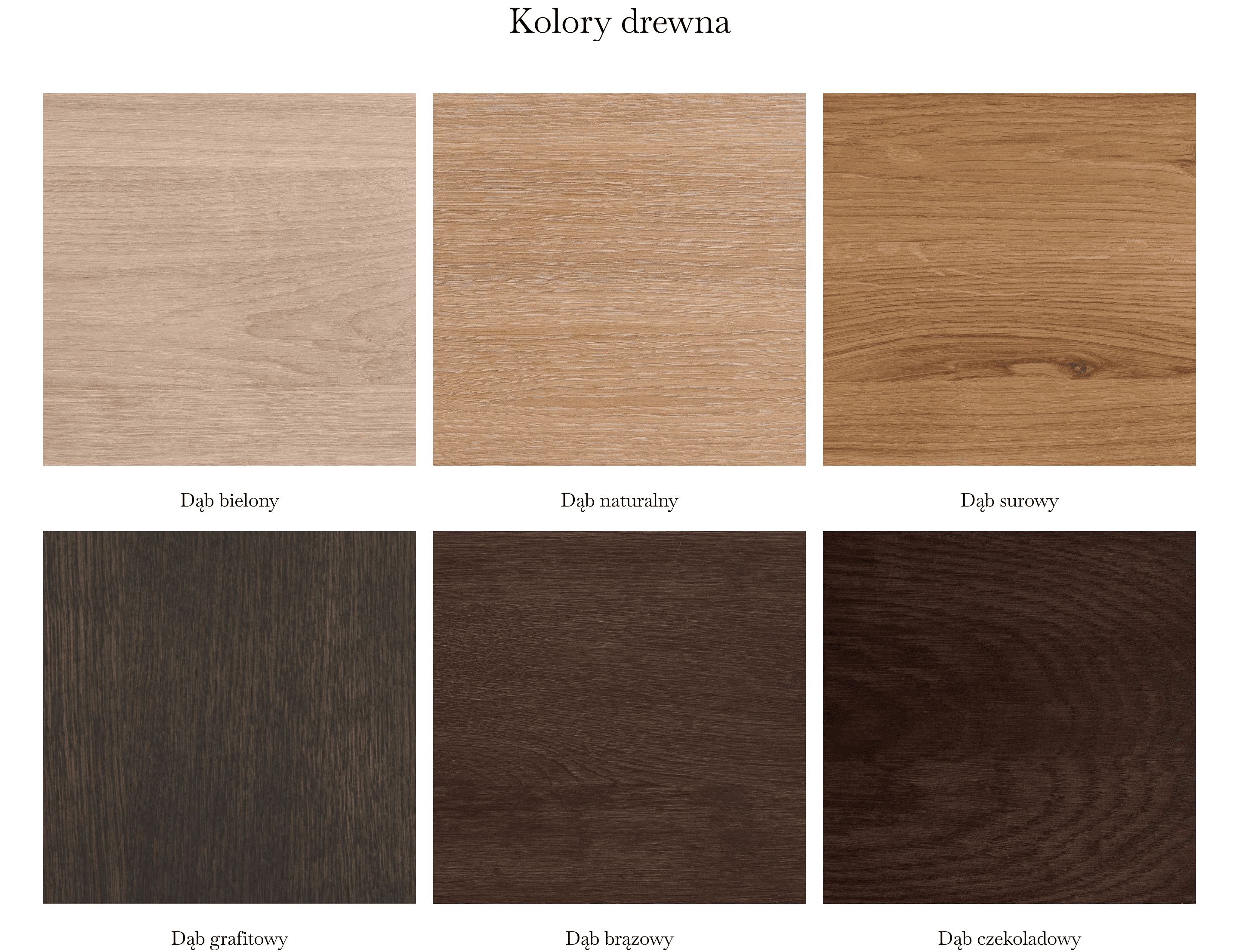 Enlarged wood color section - full close-up view to prevent selection mistakes