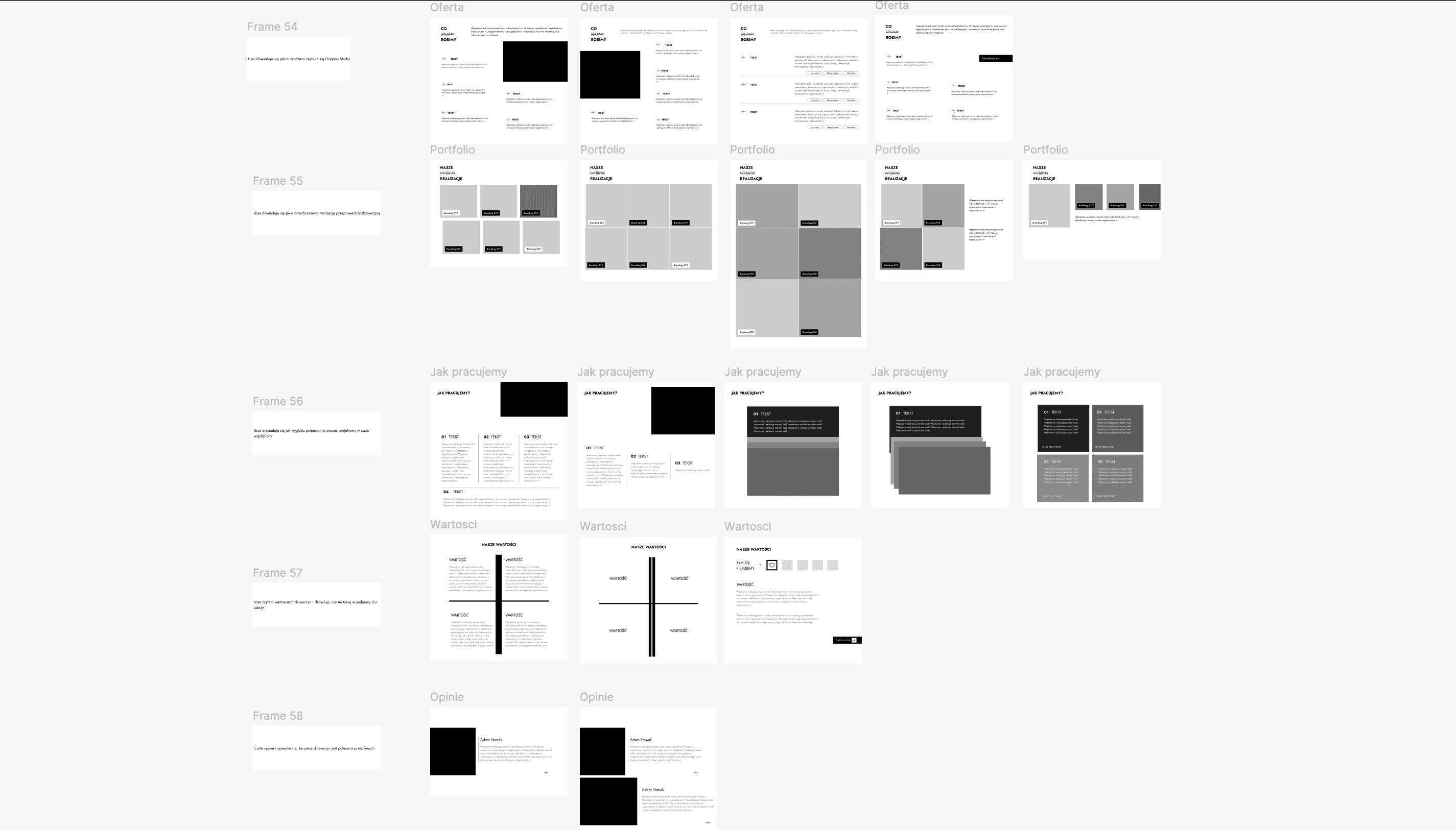 Second independent homepage structure proposal - alternative layout exploration